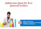Admission Open for B.Sc. General Science